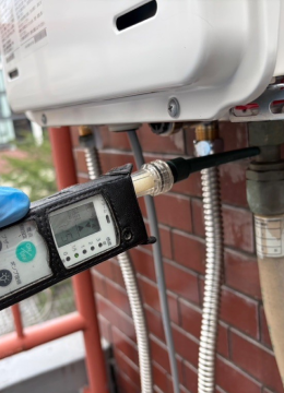 新しく設置した給湯器のガス漏れ確認