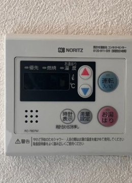 ノーリツの給湯器キッチン用リモコン／交換後